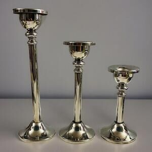 ❤️SOLD❤️Vintage Godinger Silver  Candle Holders Graduated Height Set Of 3